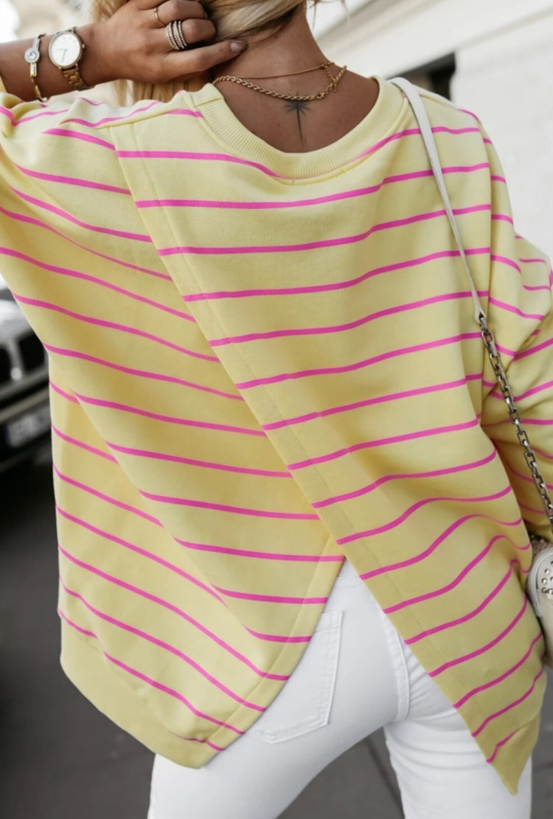 Pink & Yellow Sweatshirt