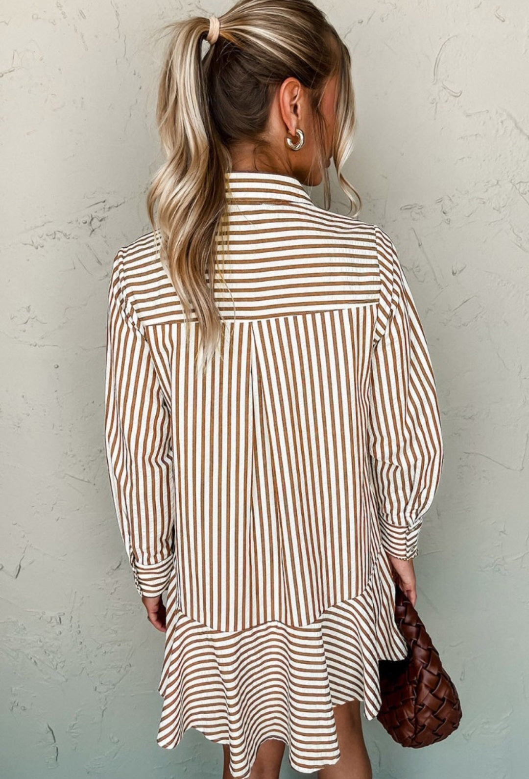 Brown Stripe Dress