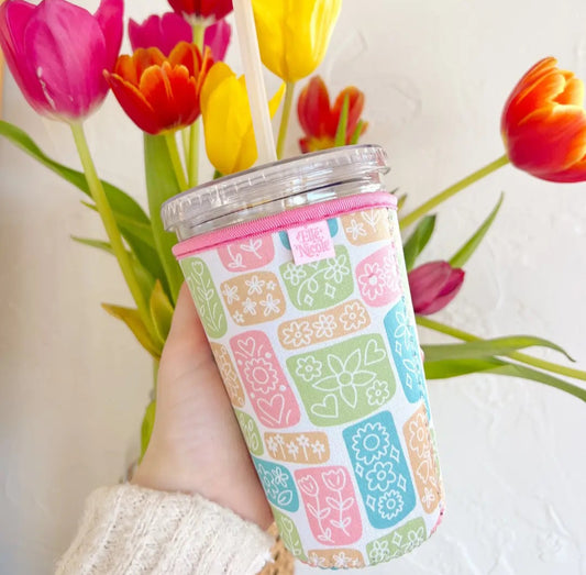 Spring Garden Iced Coffee Cup Cover