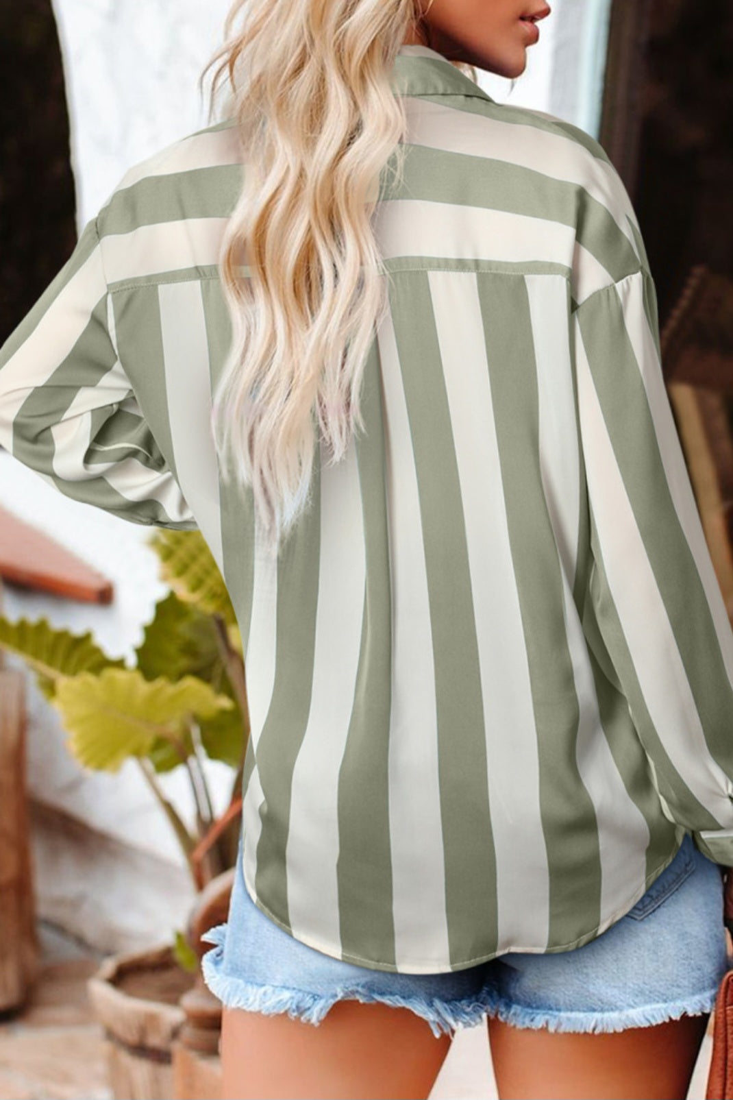 Green & Cream Top
