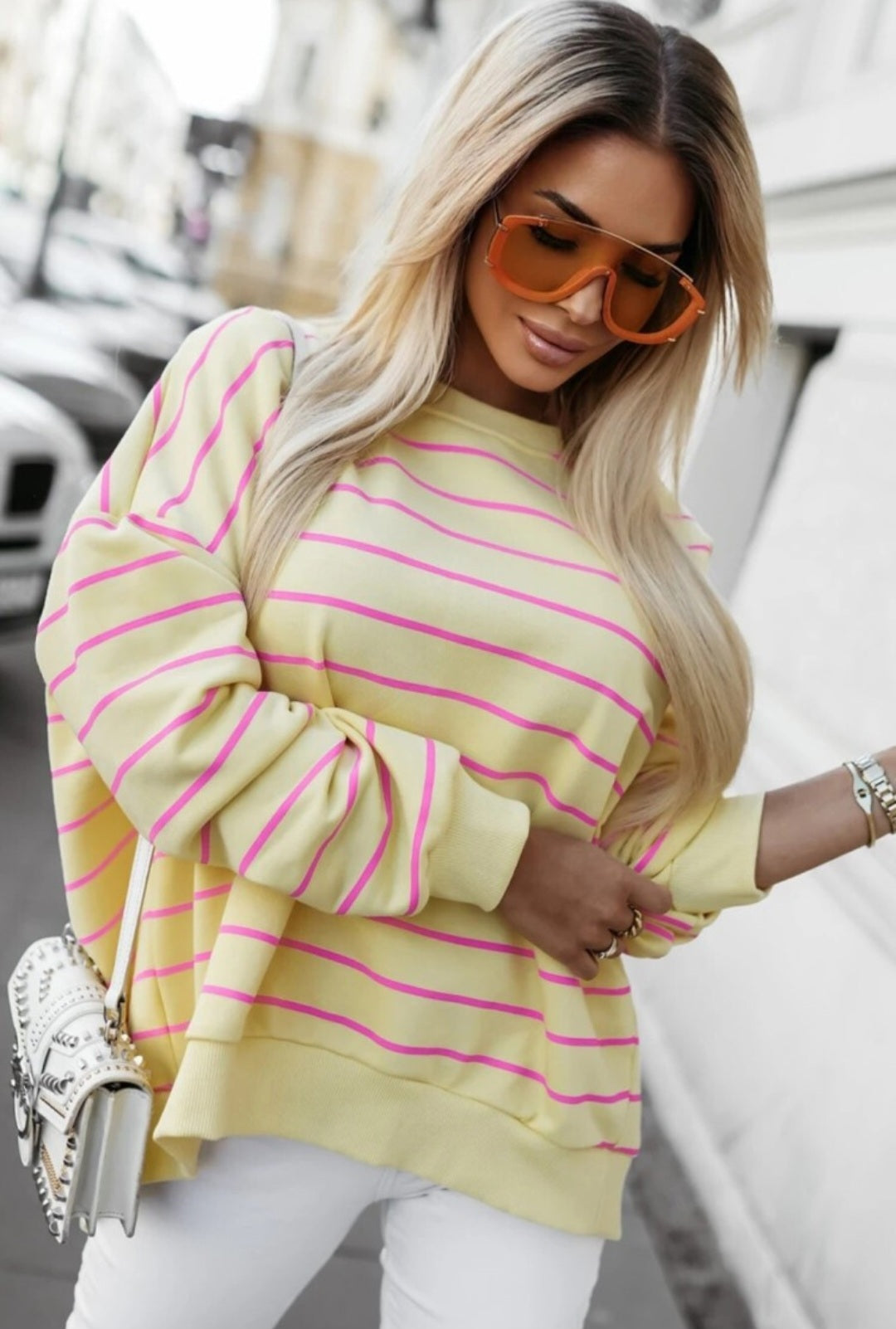 Pink & Yellow Sweatshirt