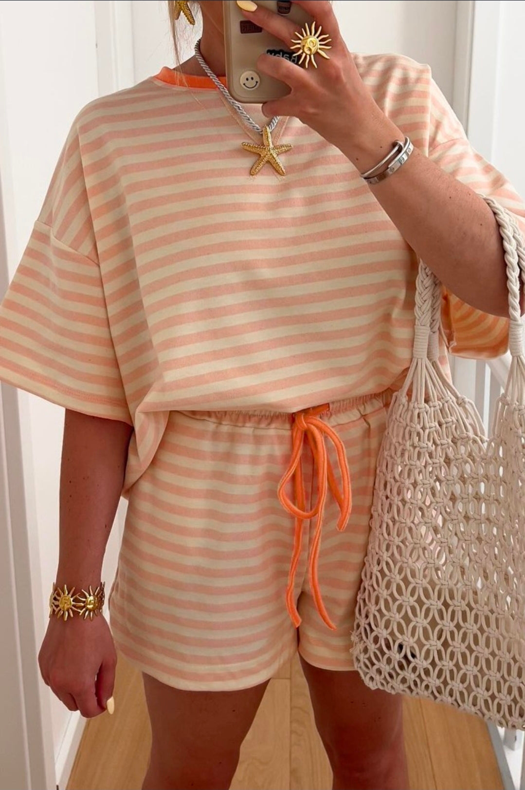 Basic Stripe Short Set