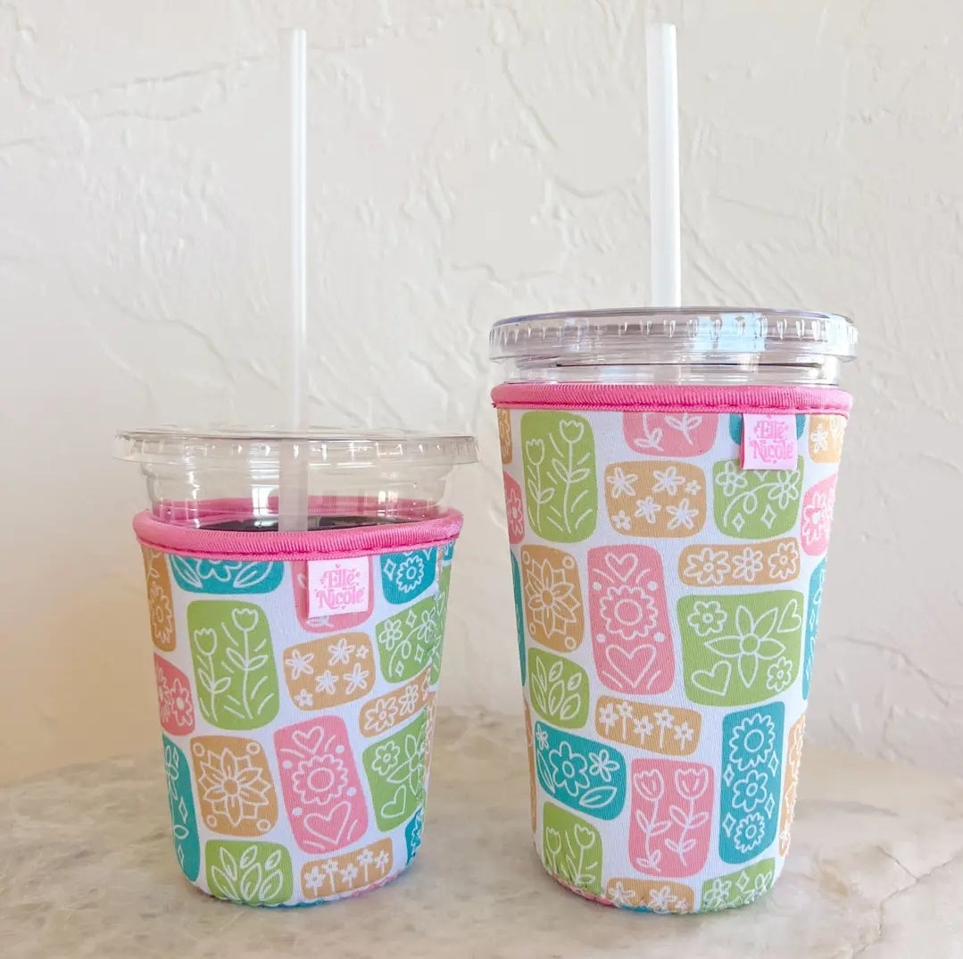 Spring Garden Iced Coffee Cup Cover