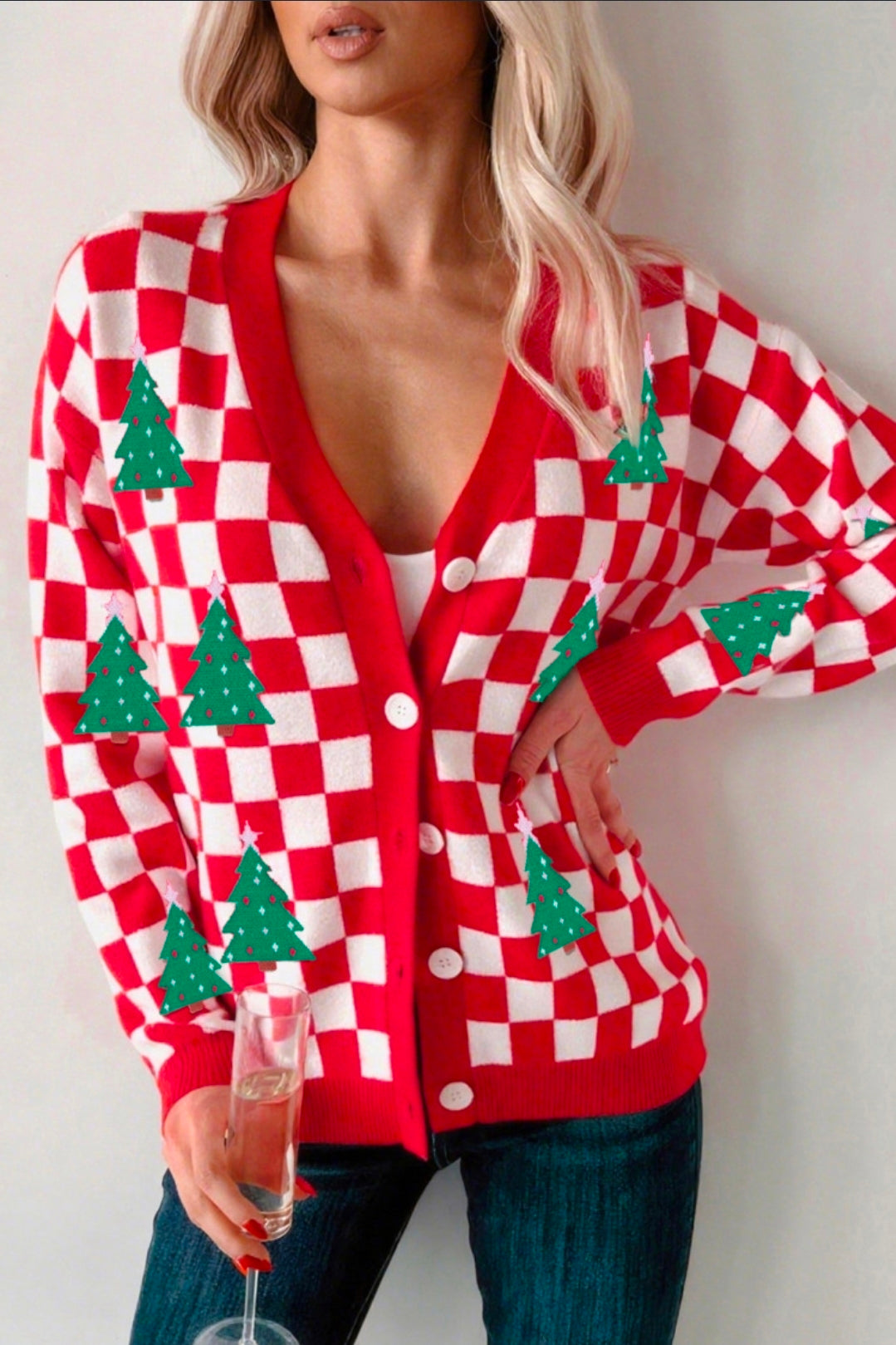 Checkered Tree Sweater
