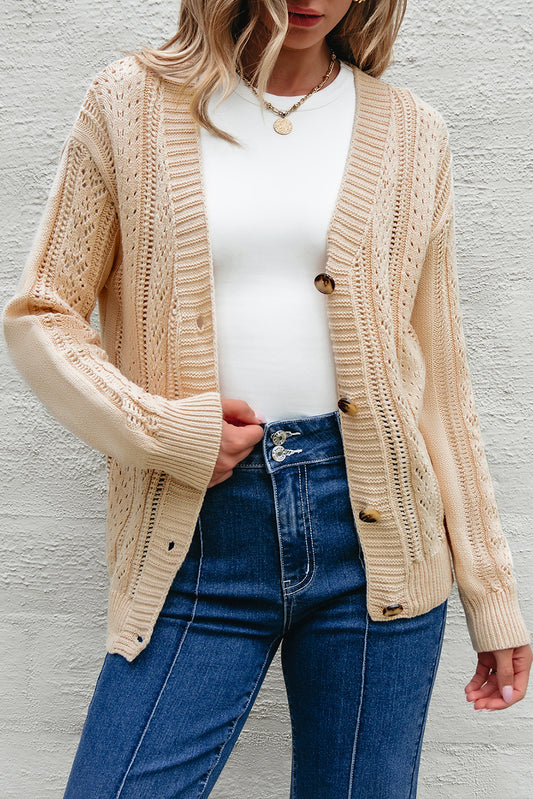 Beige Sweater Cardigan