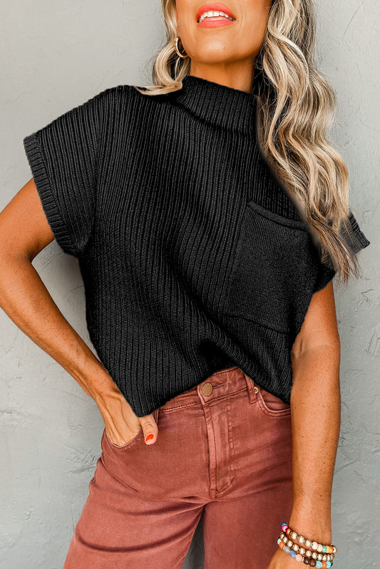 Black Pocket Sweater