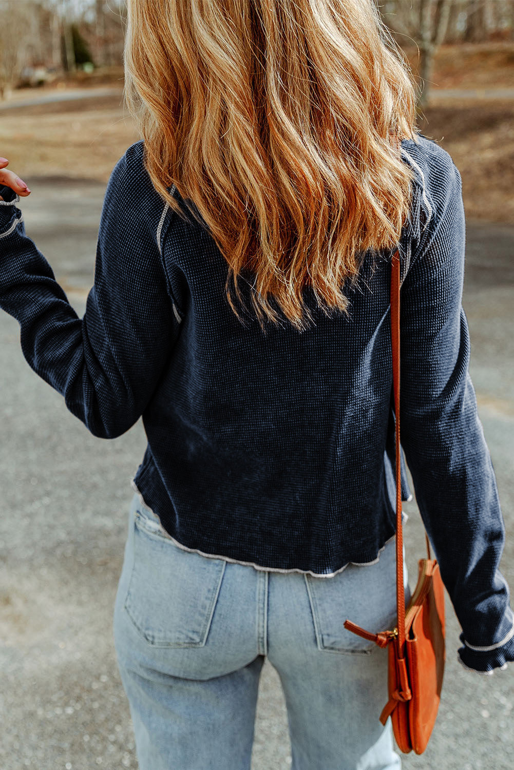 Blue Textured Top