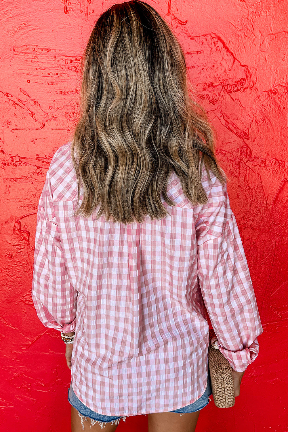 Pink Gingham Top