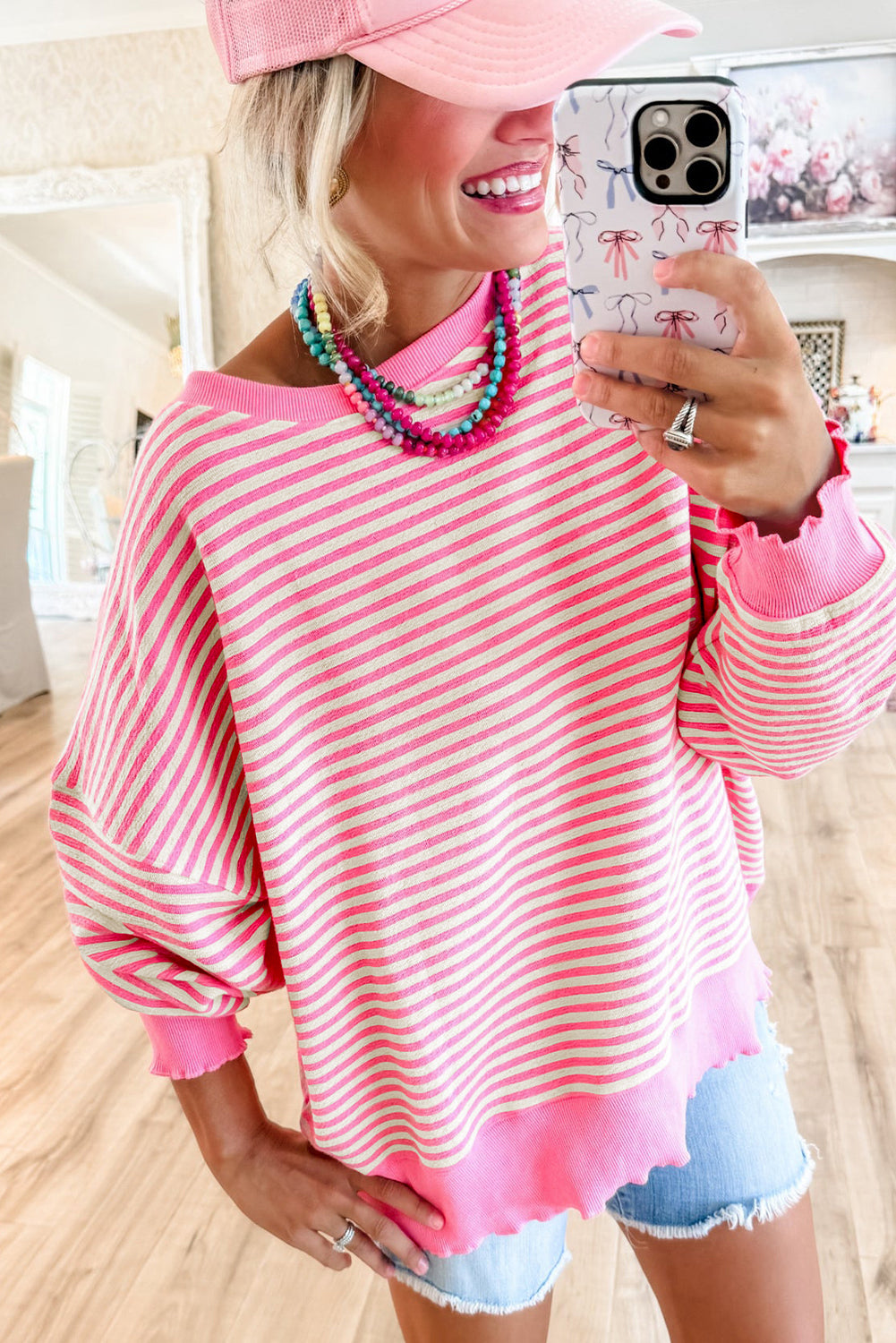 Pink Stripe Top