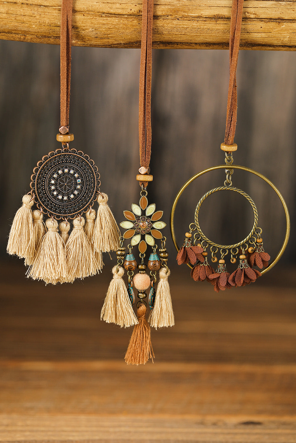 3pcs Bohemian Tasseled Necklace