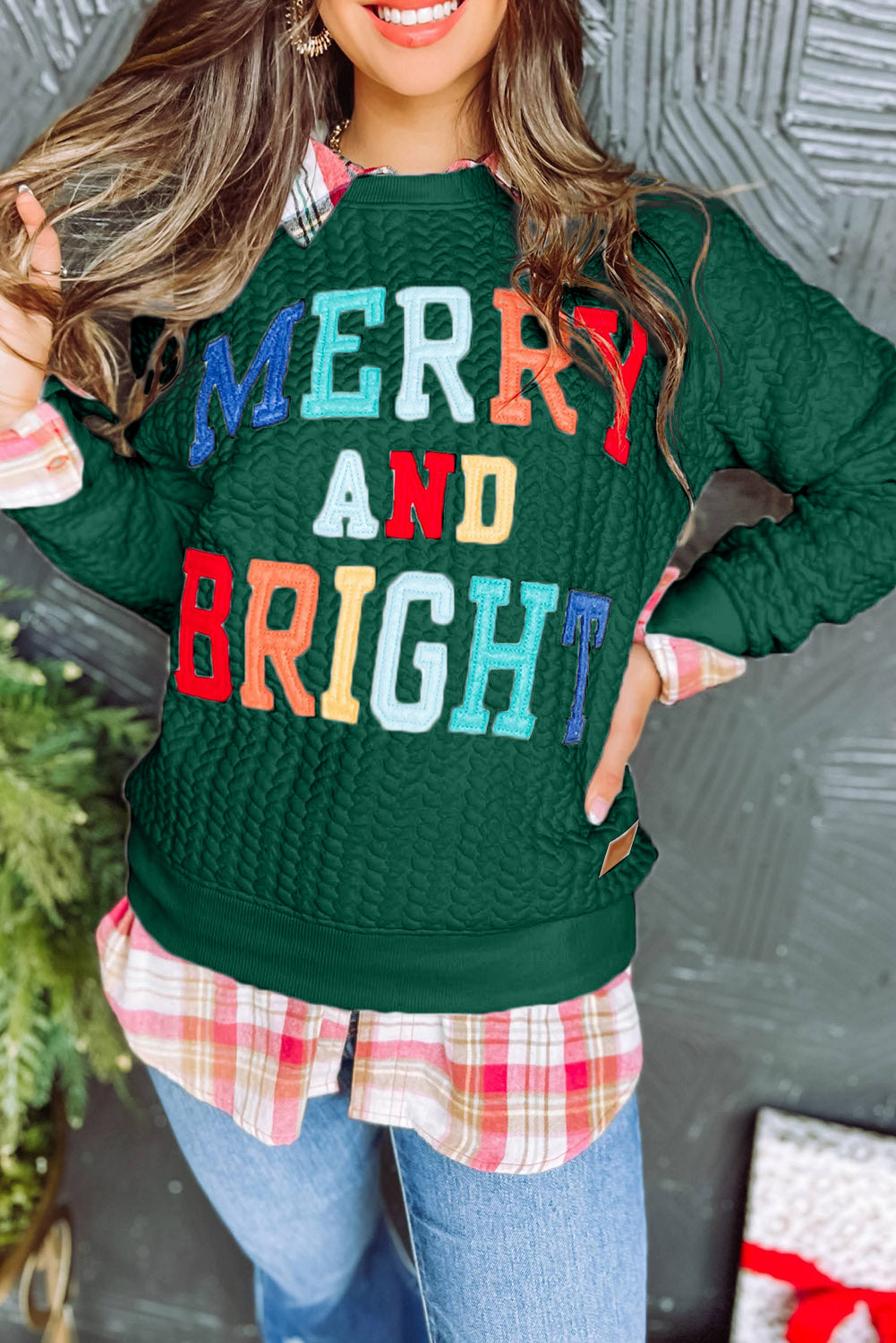 Green Merry And Bright Sweatshirt