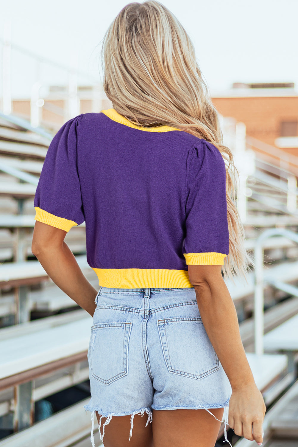 Purple Football Sweater