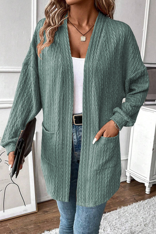 Canton Textured Open Front Cardigan