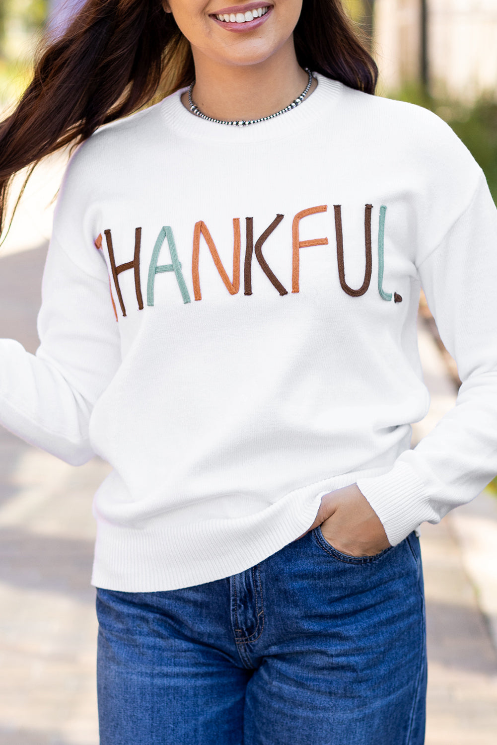 Thankful Ivory Sweater