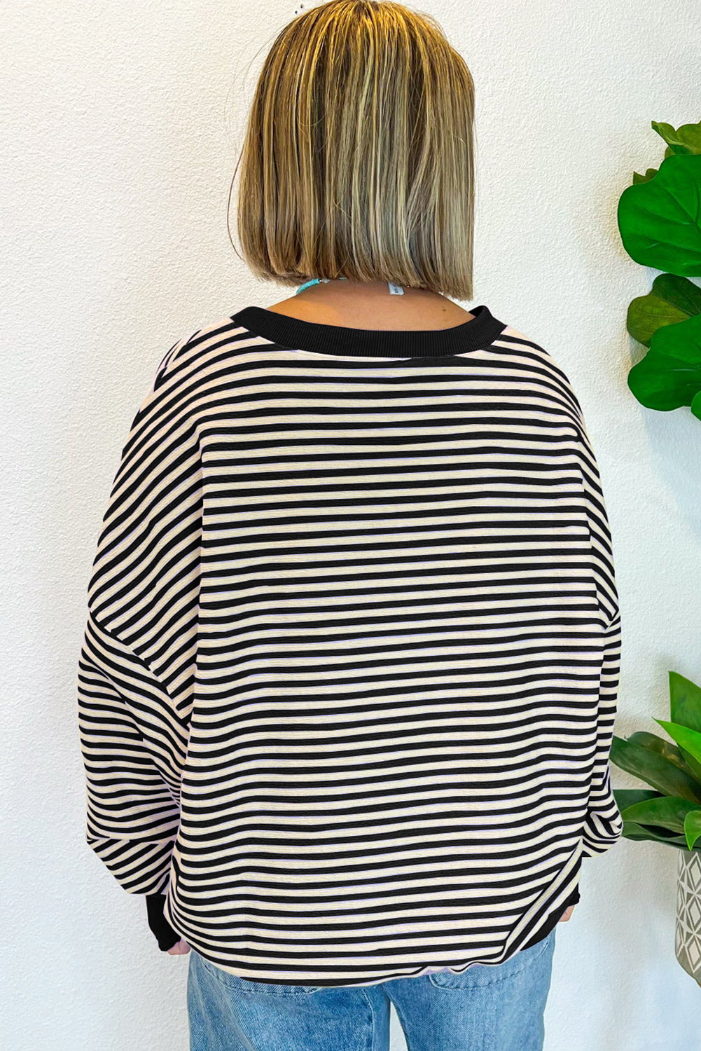 Black Stripe Top