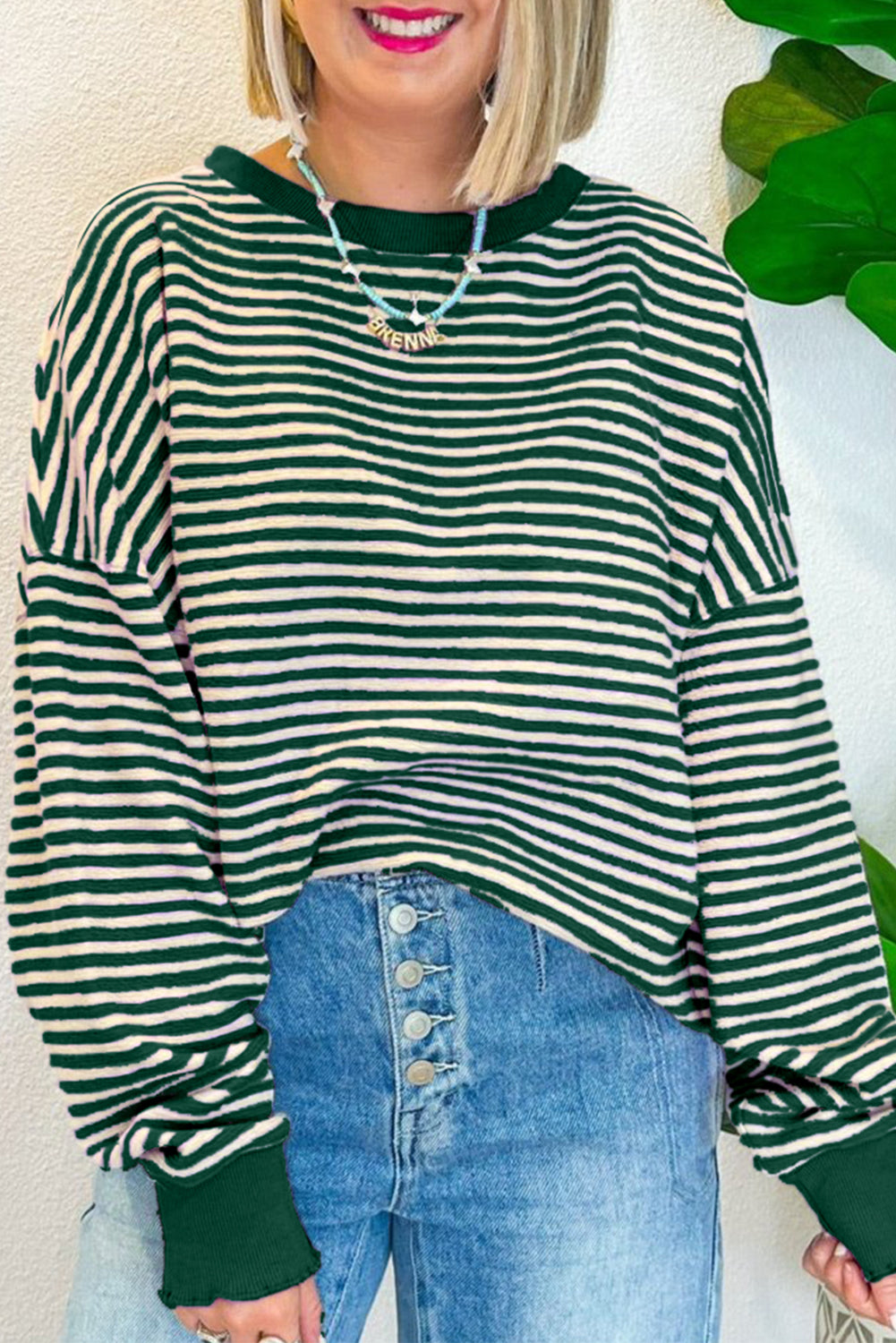 Green Stripe Top