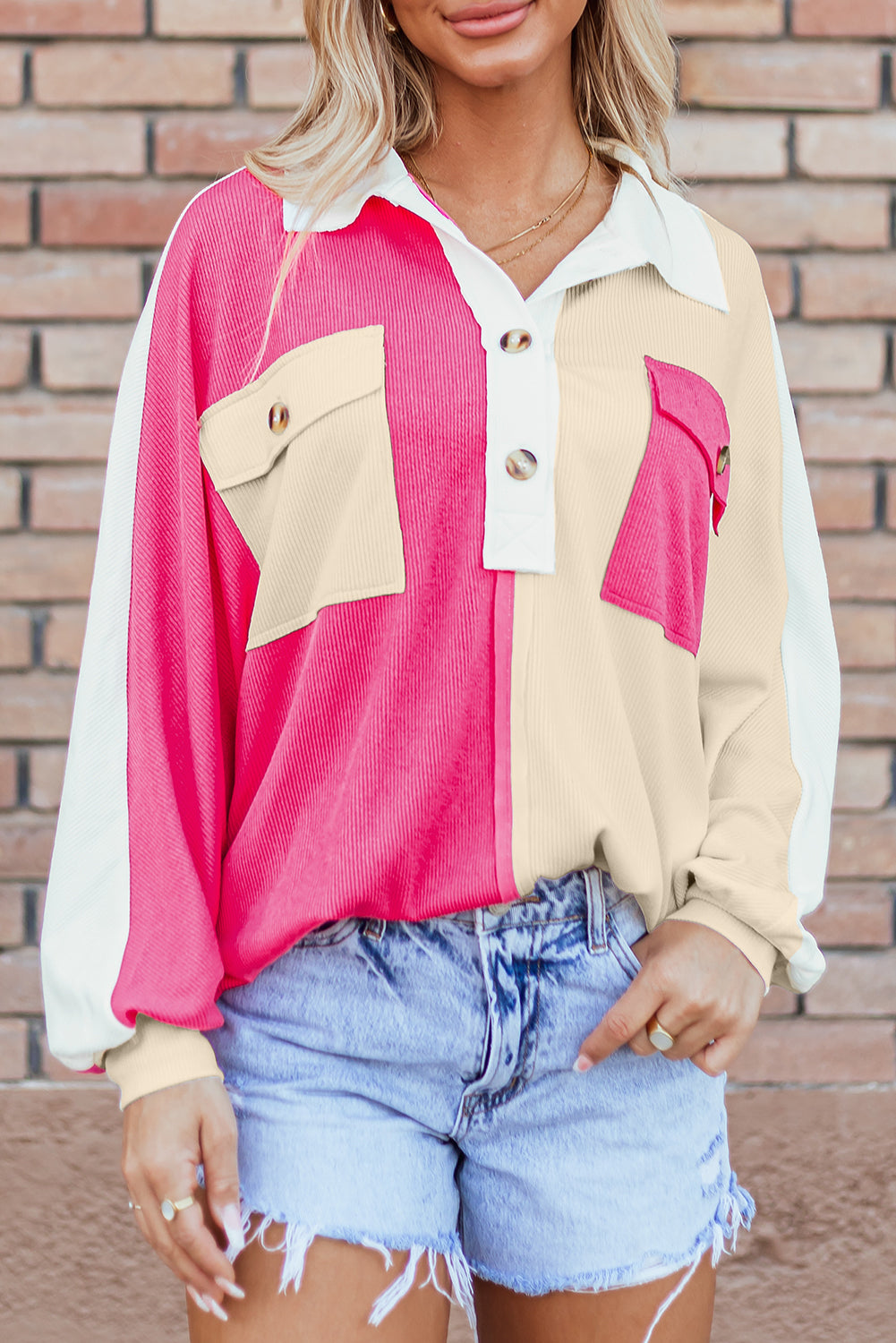 Rose Colorblock Sweatshirt