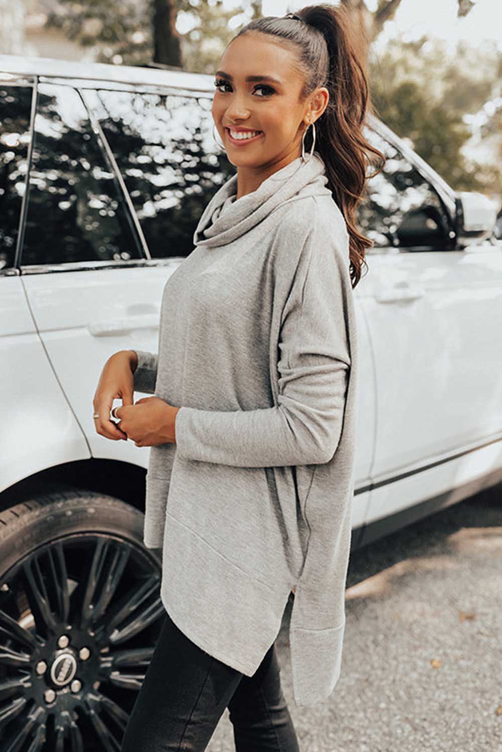 Gray Tunic Top