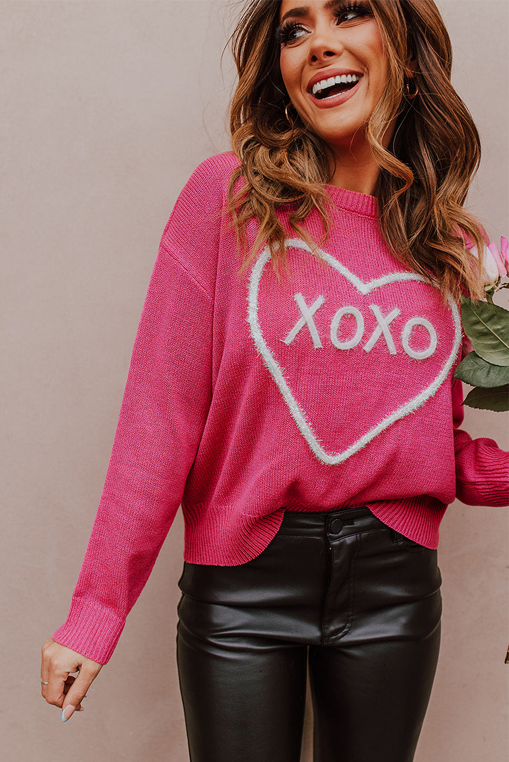 Rose Heart XOXO Sweater