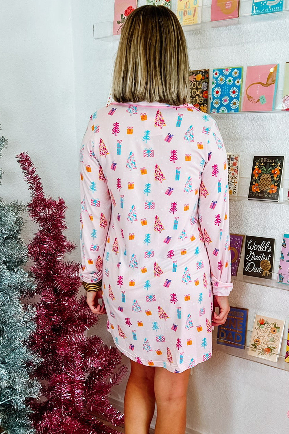 Pink Christmas Tree Pajamas