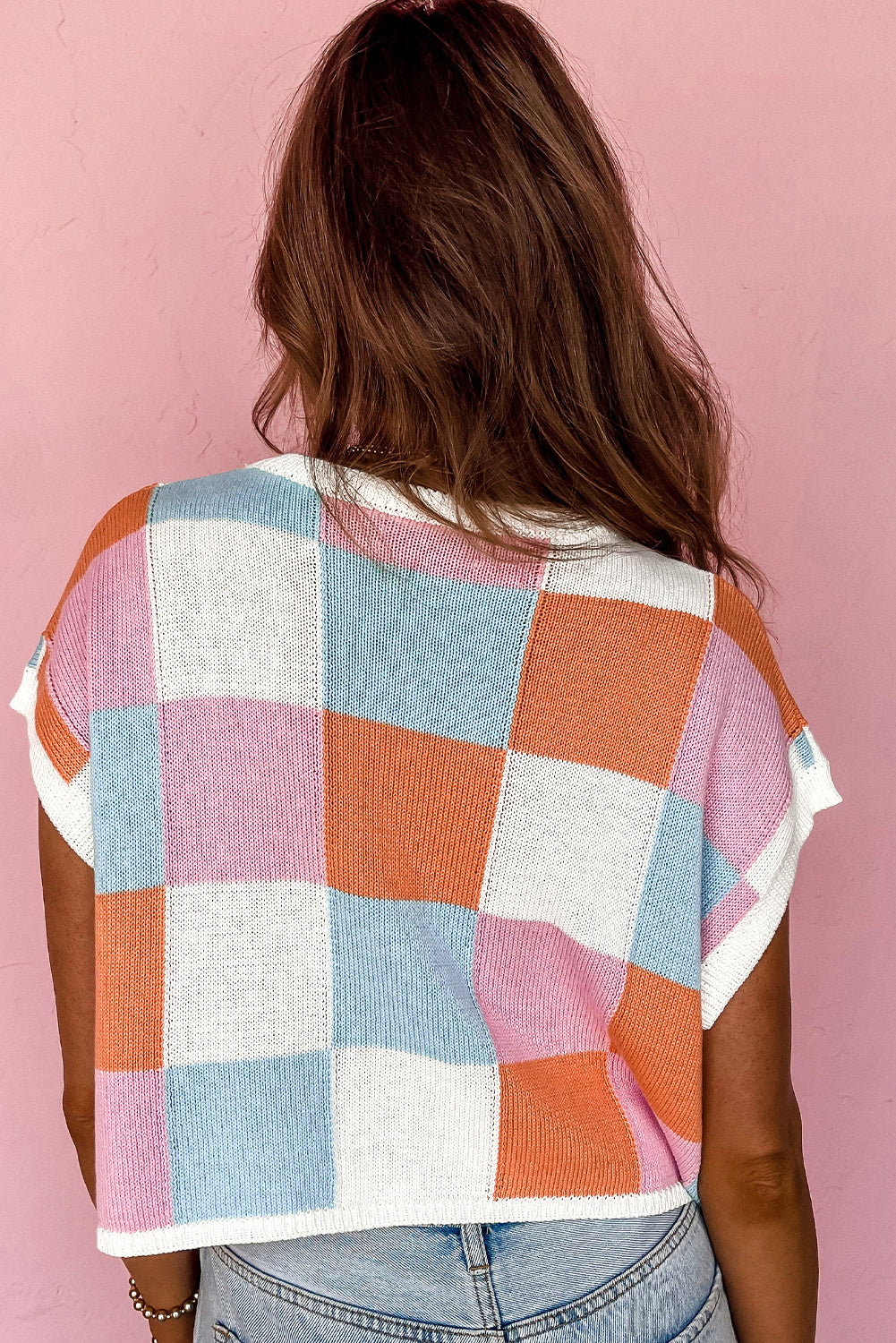 Grapefruit & Orange Block Sweater