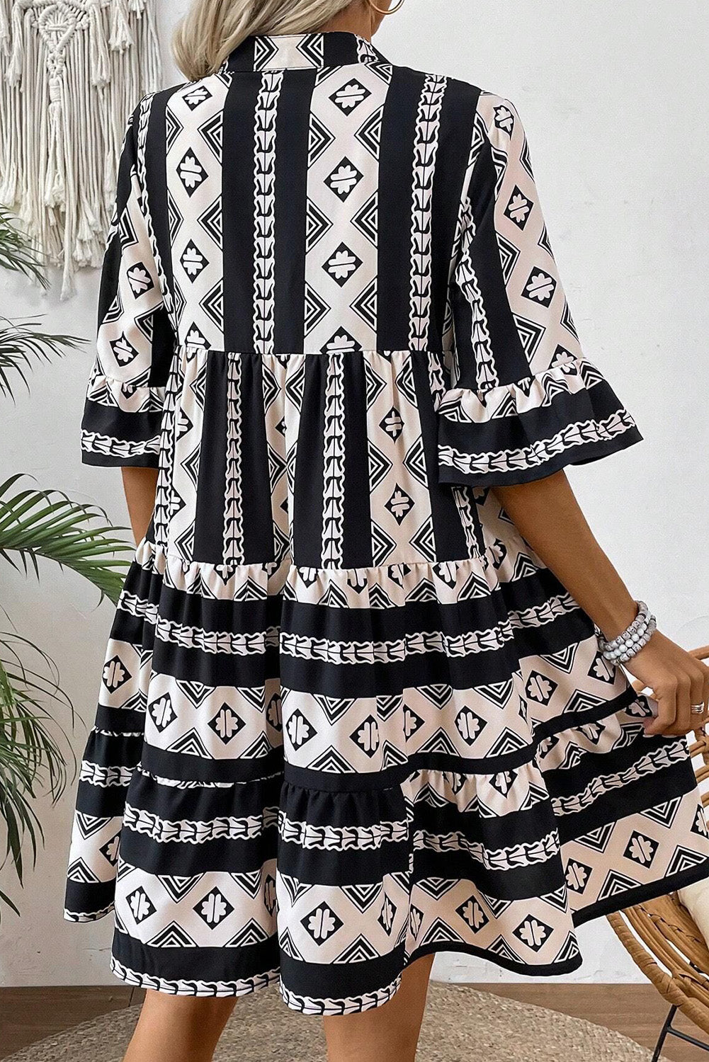 Black Geometric Dress