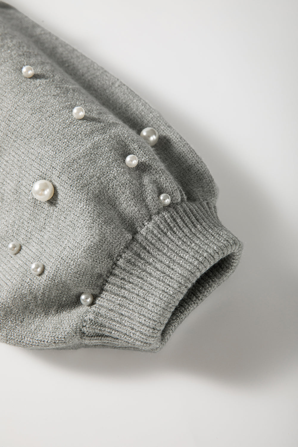 Light Grey Pearled Sweater