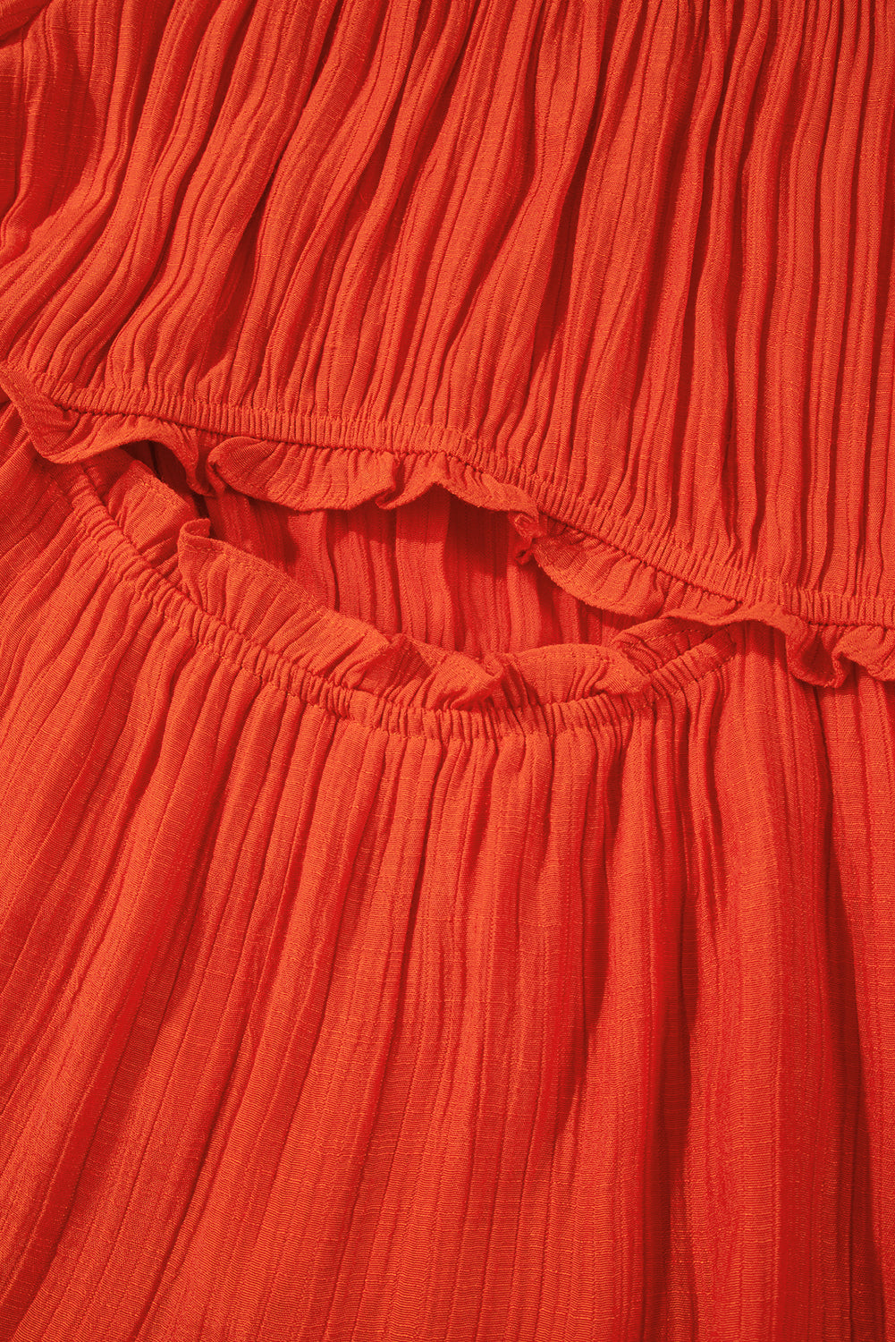 Orange Ruffled Maxi Dress