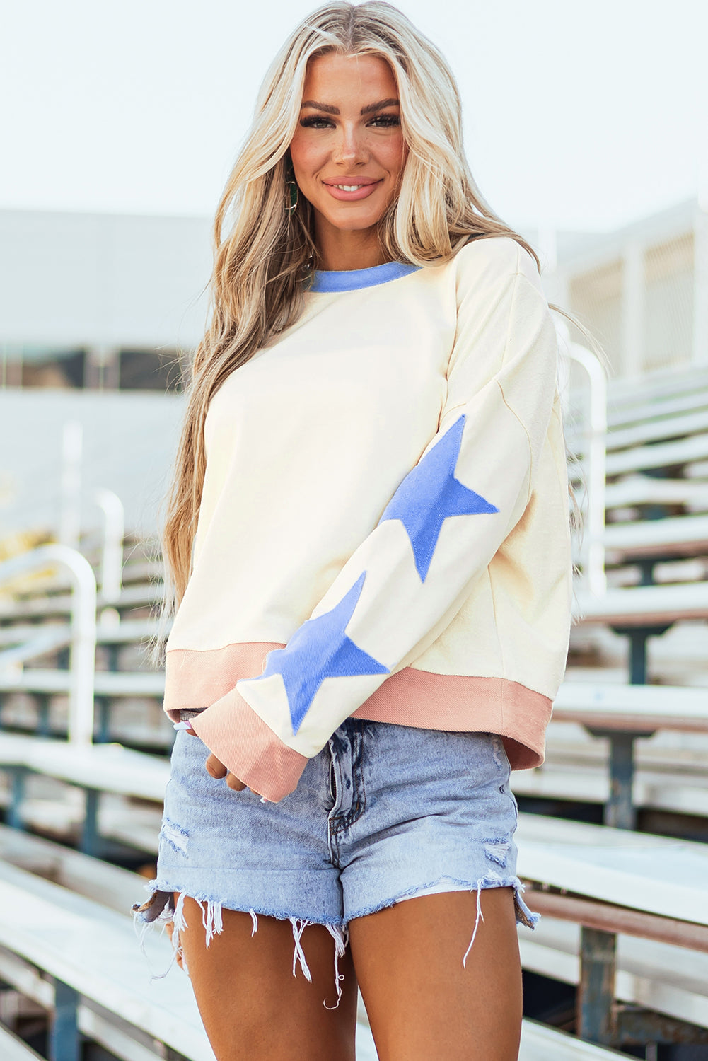 Beige Star Sweatshirt