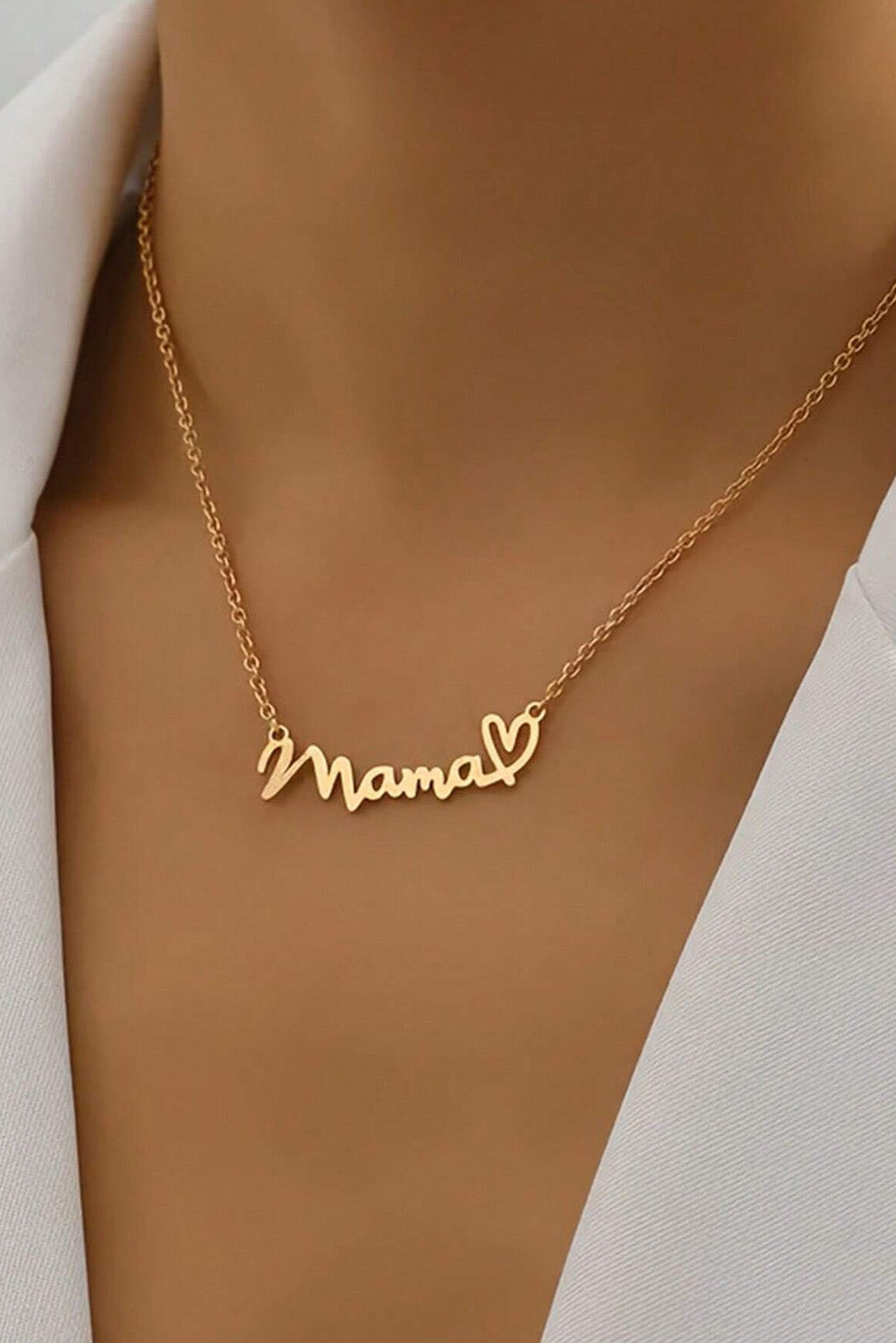 Gold mama Heart Necklace