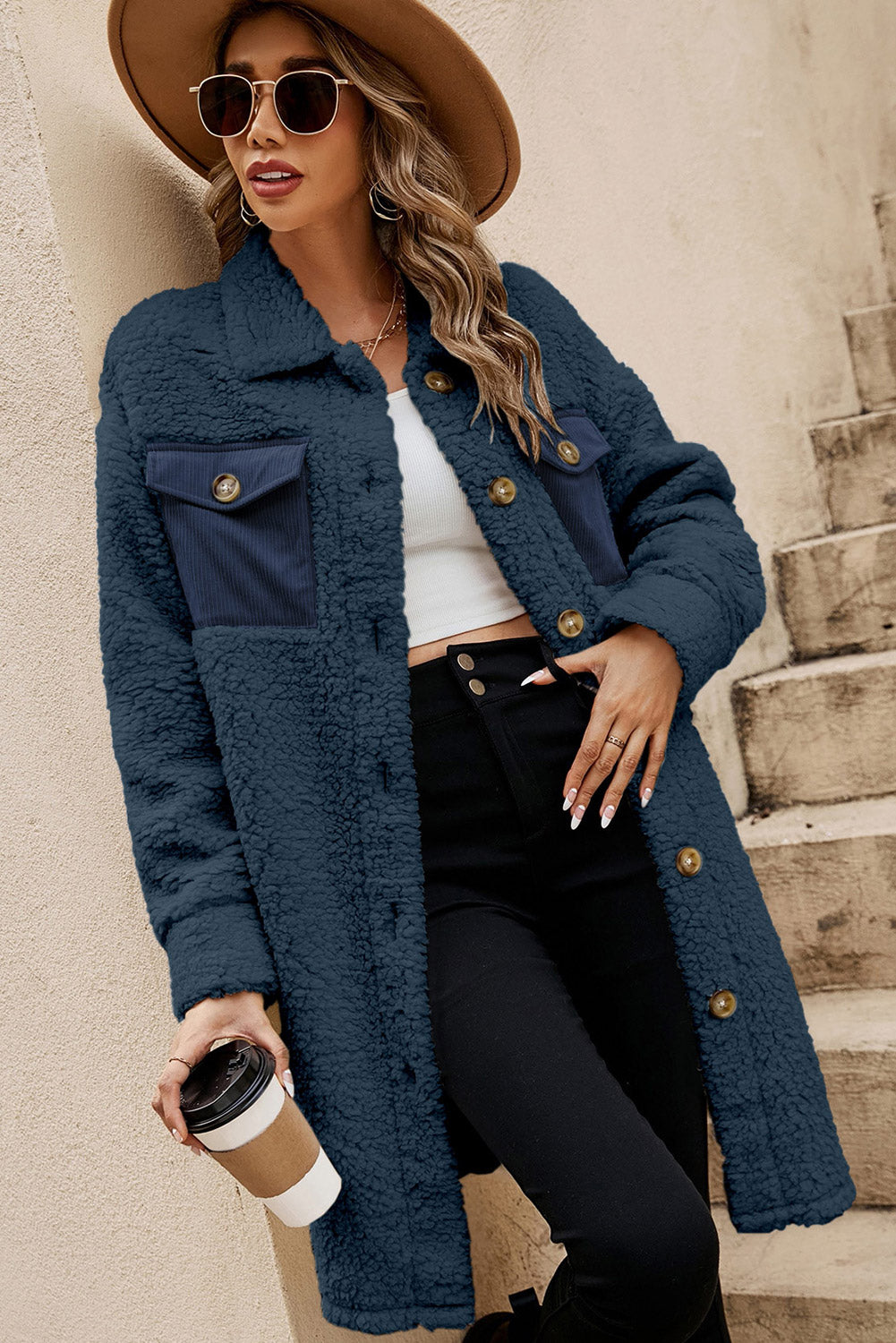 Blue Teddy Coat