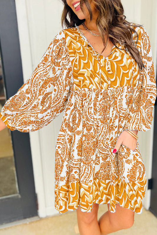 Orange Bohemian Dress