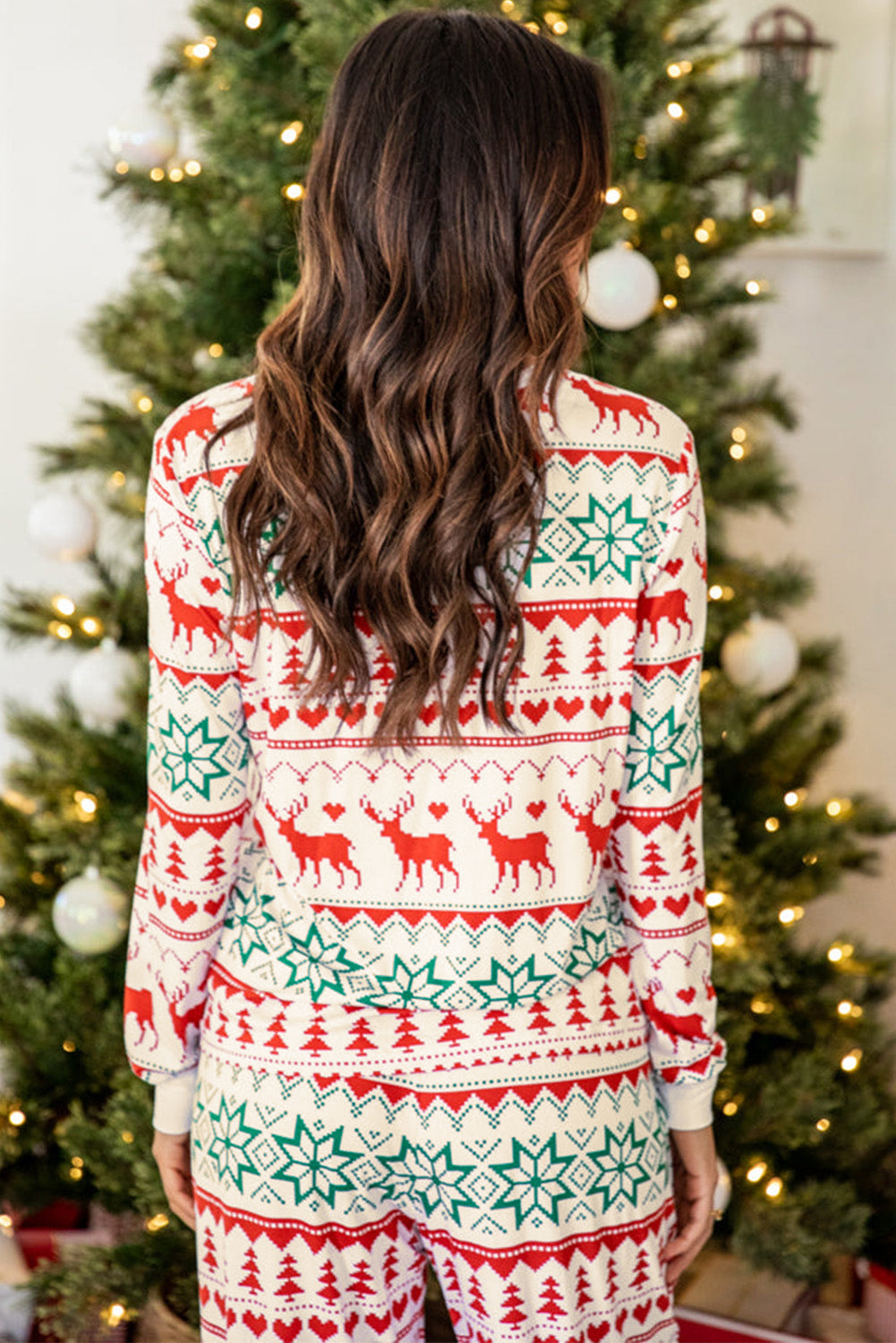 White Christmas Print Pajamas