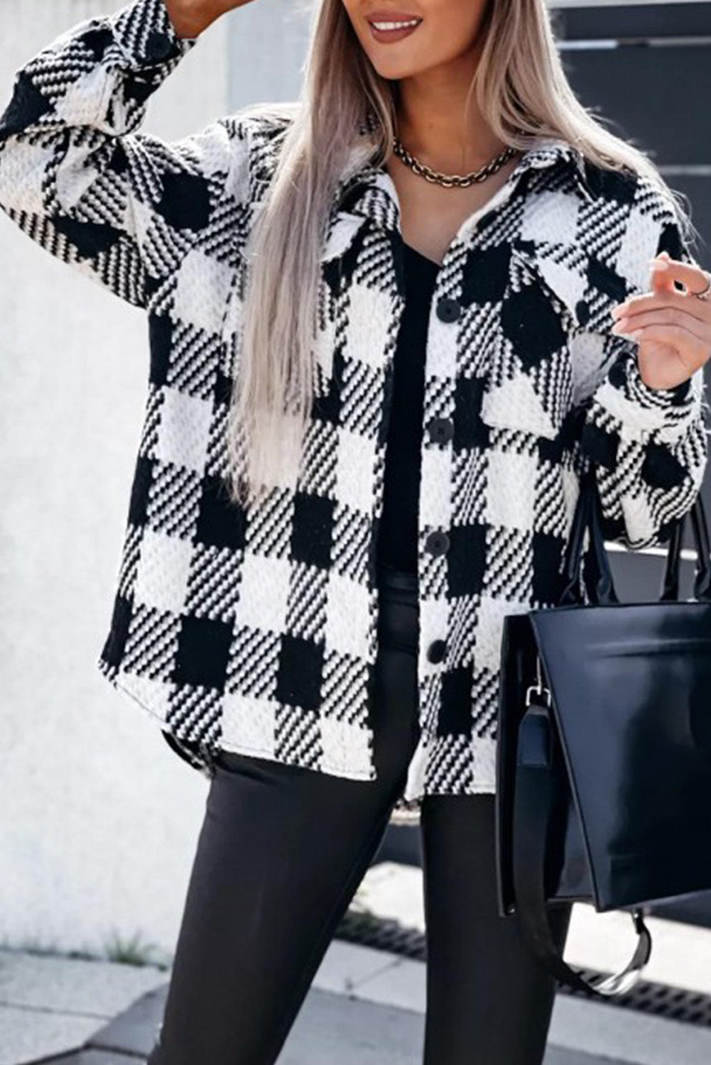 Black Plaid Shacket