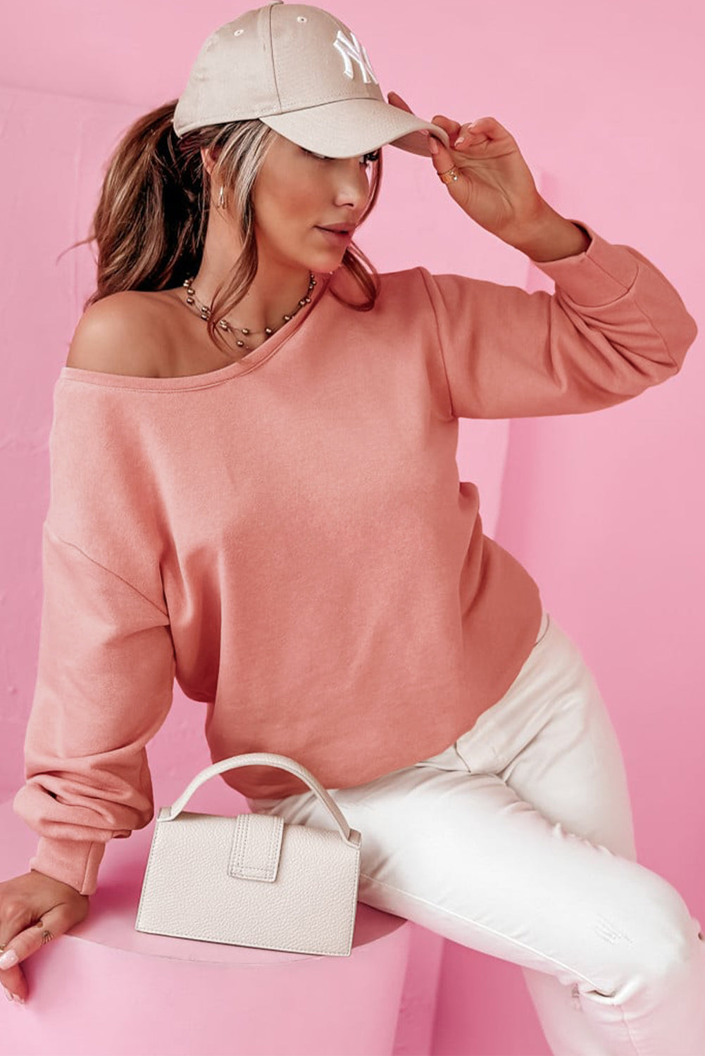 Pink Bowknot Sweatshirt