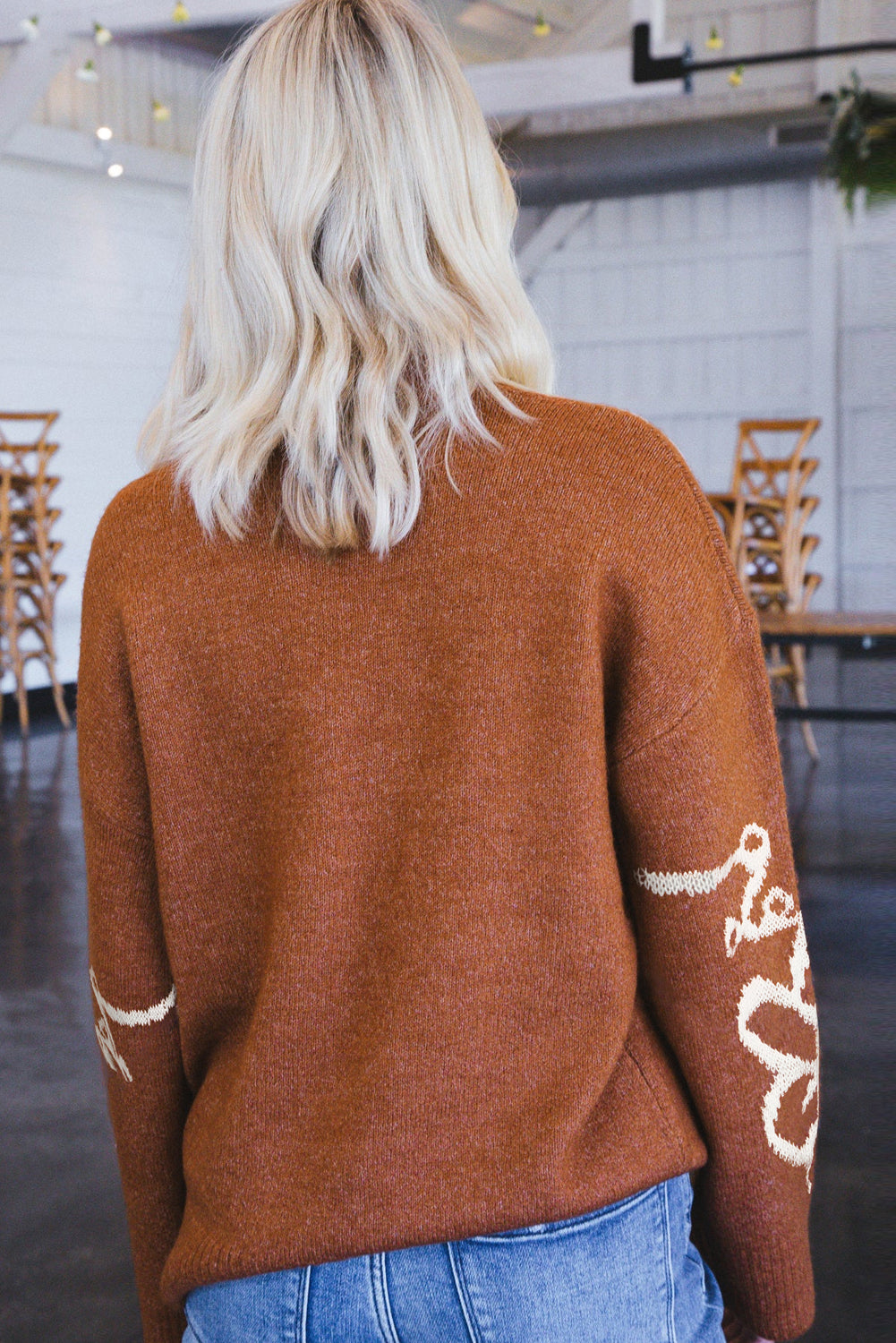 Chestnut Floral Sweater