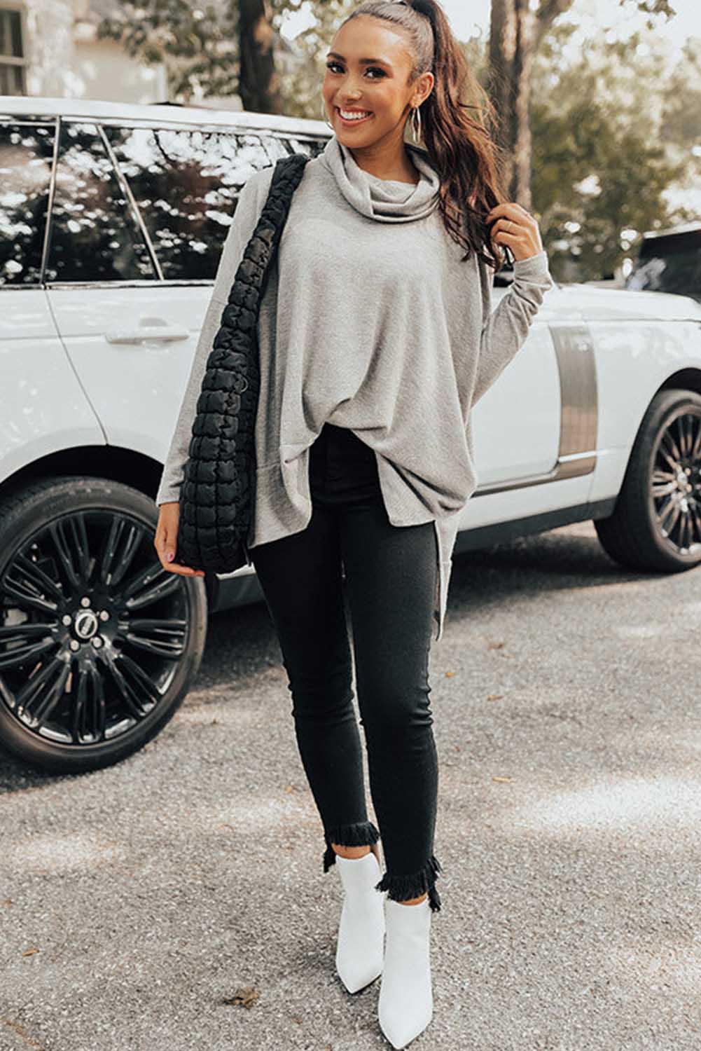 Gray Tunic Top