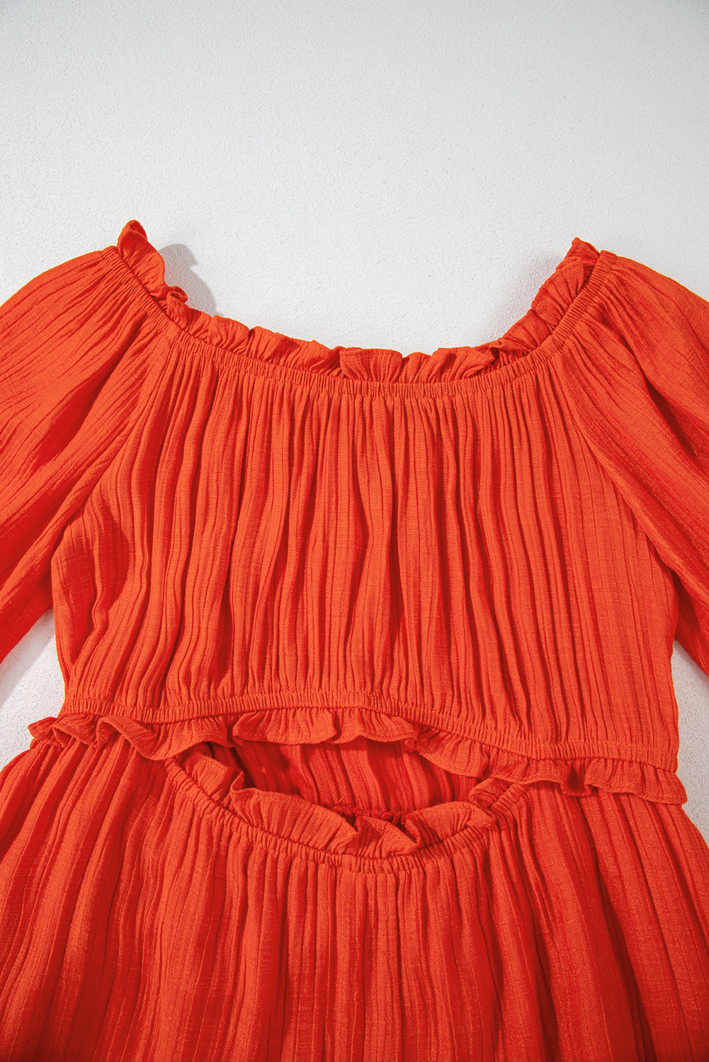 Orange Ruffled Maxi Dress