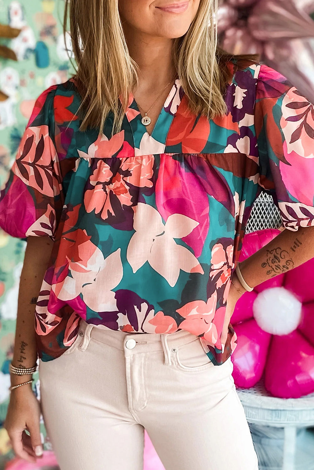 Rose Floral Top