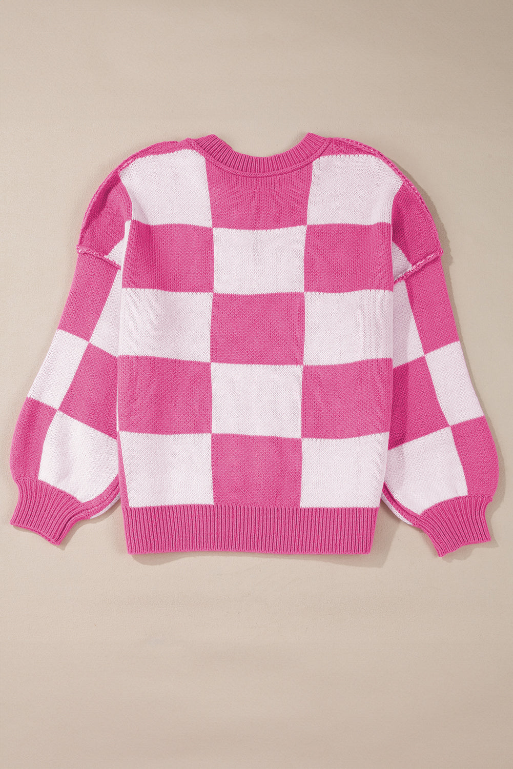 Rose Checkered Sweater