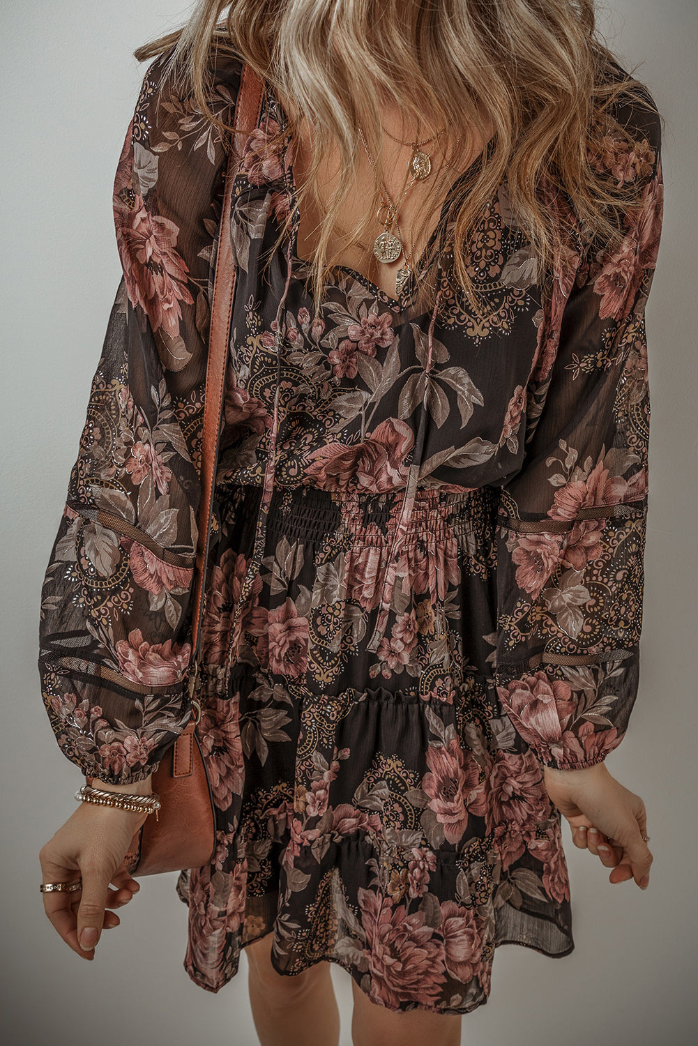 Black Vintage Floral Dress