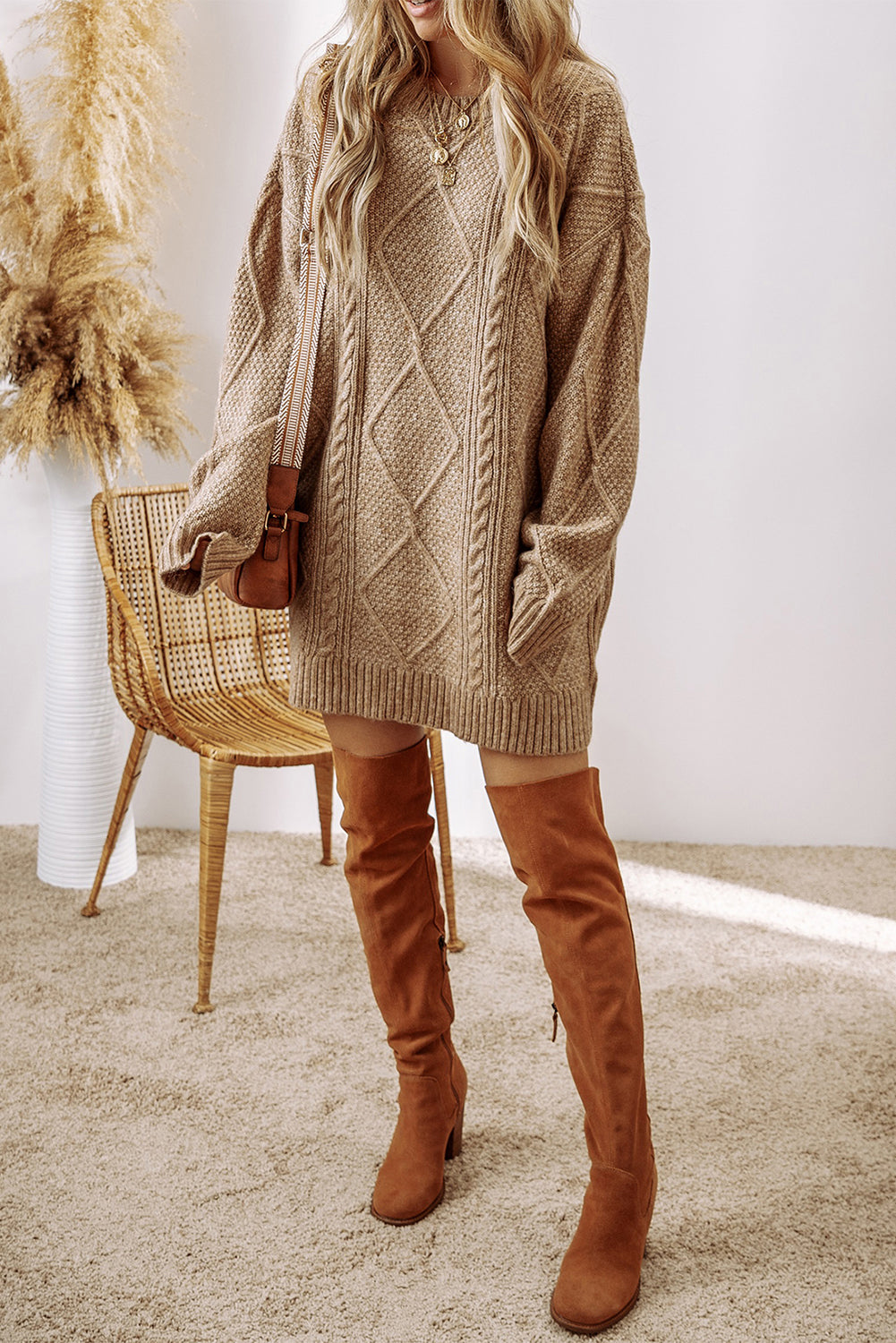 Camel Sweater Dress