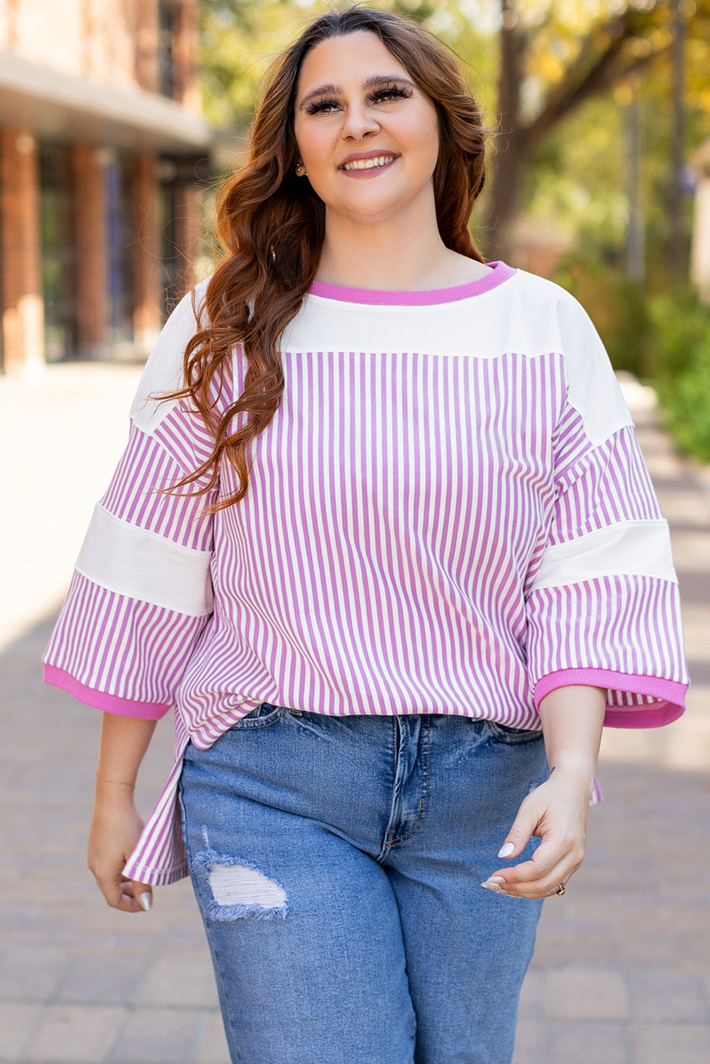 Plus Size Stripe Top