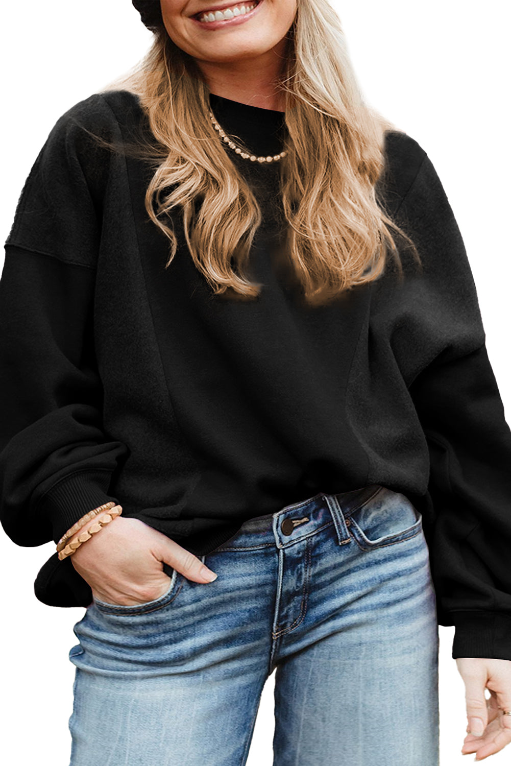 Black Plus Size Sweatshirt