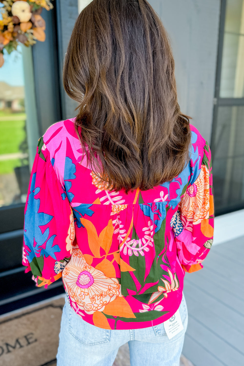 Rose Blooming Flower Print Top