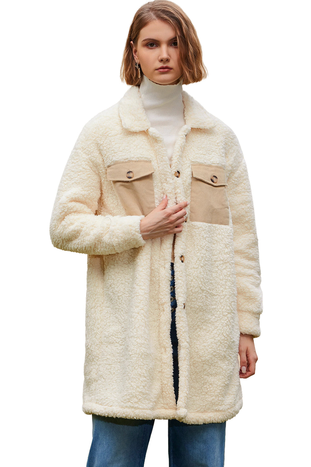 Beige Teddy Coat