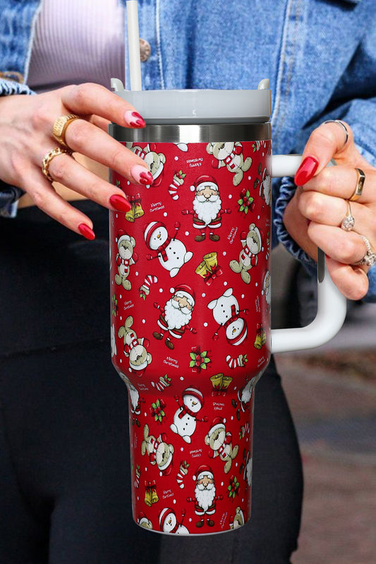 Fiery Red Santa 40 oz Stainless Steel Tumblers