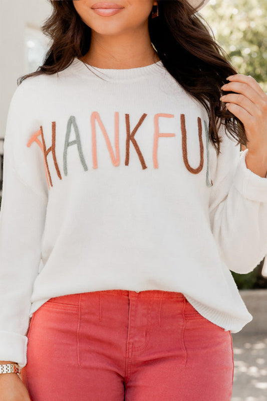 Thankful Ivory Plus Size Sweater