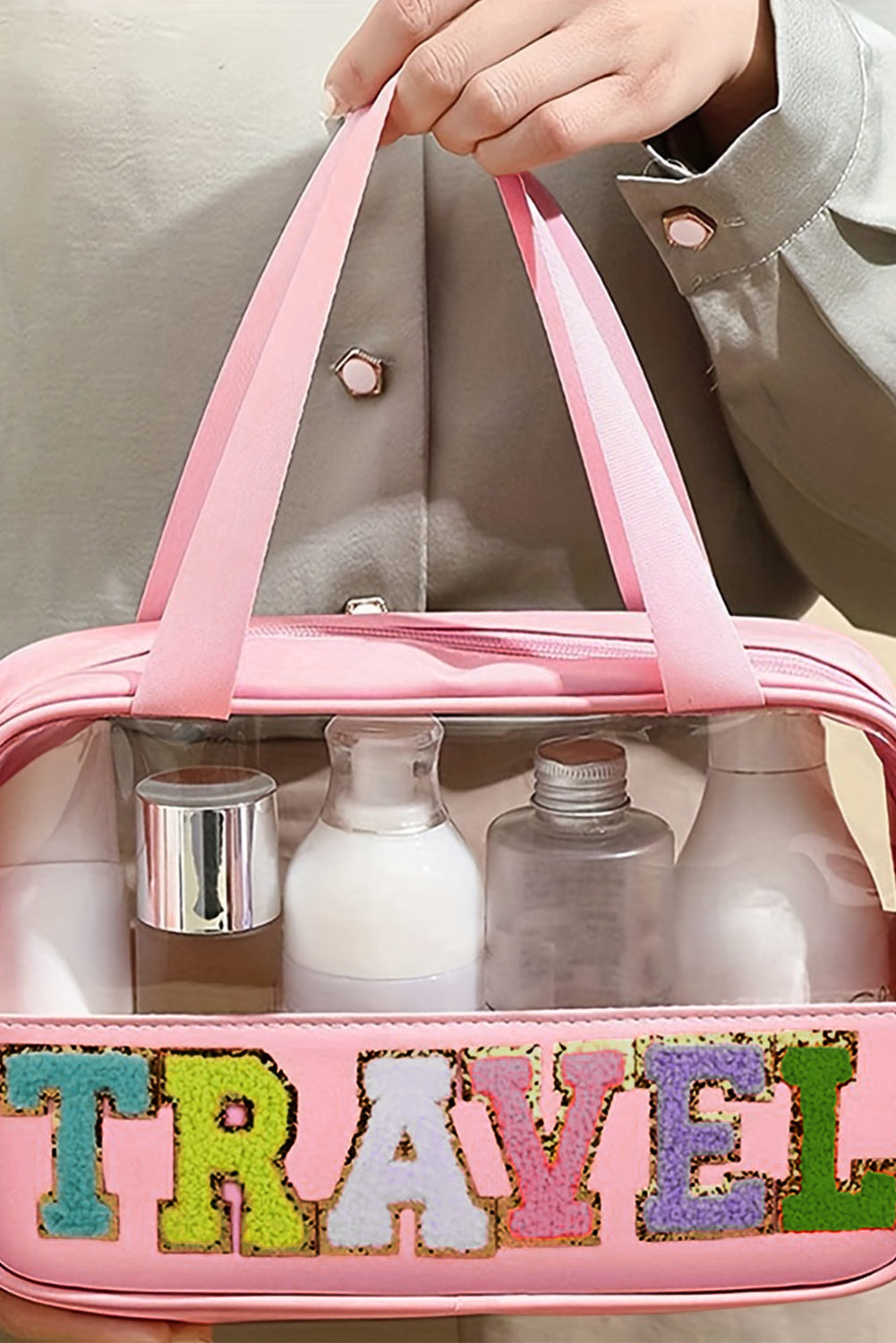 Light Pink TRAVEL Makeup Bag