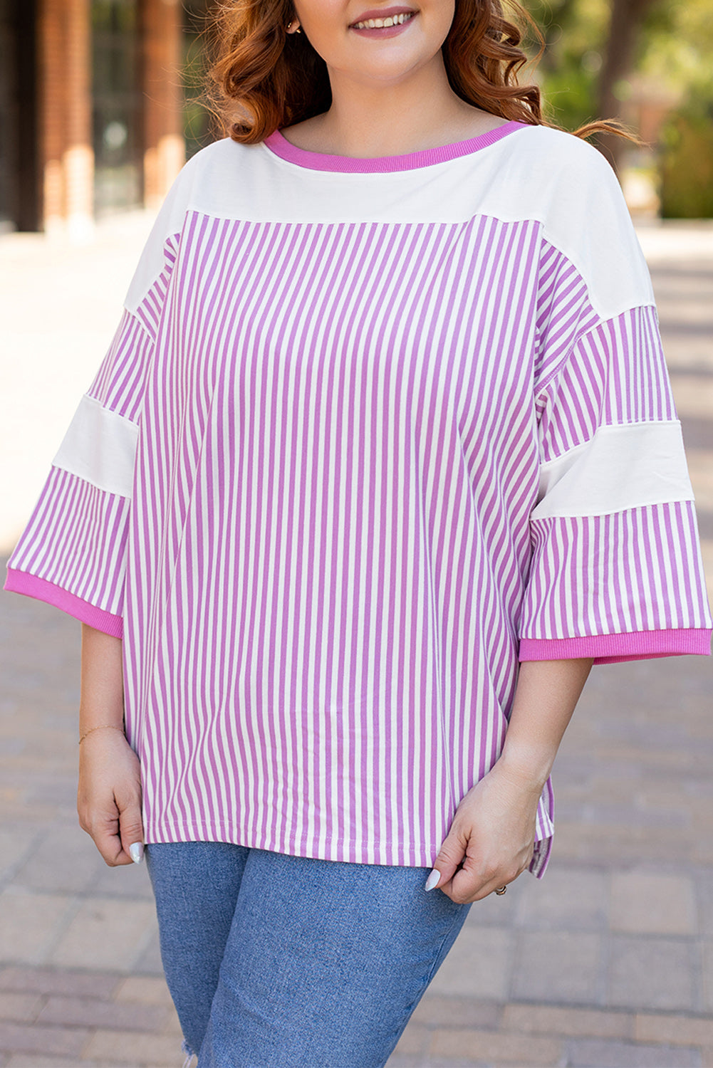 Plus Size Stripe Top